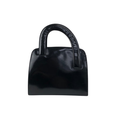 PRADA Logo Small Handbag Black Vintage snjxtd