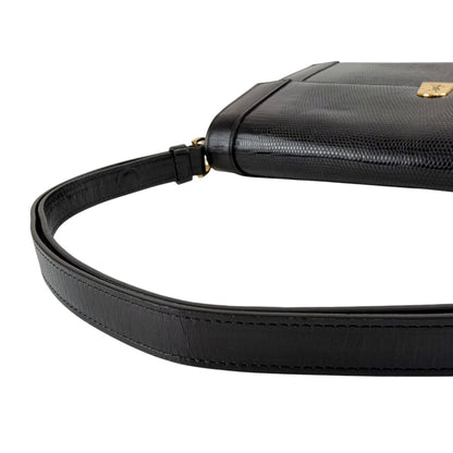 Yves Saint Laurent YSL Logo Shoulder bag Black Vintage 8mrrci