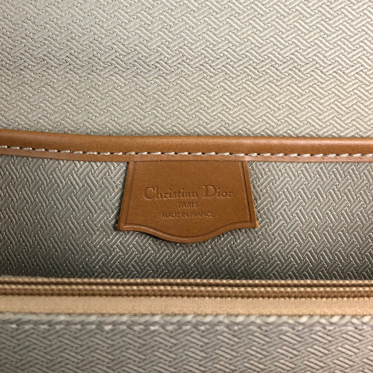 Christian Dior Trotter Handbag Beige Vintage dz5dit