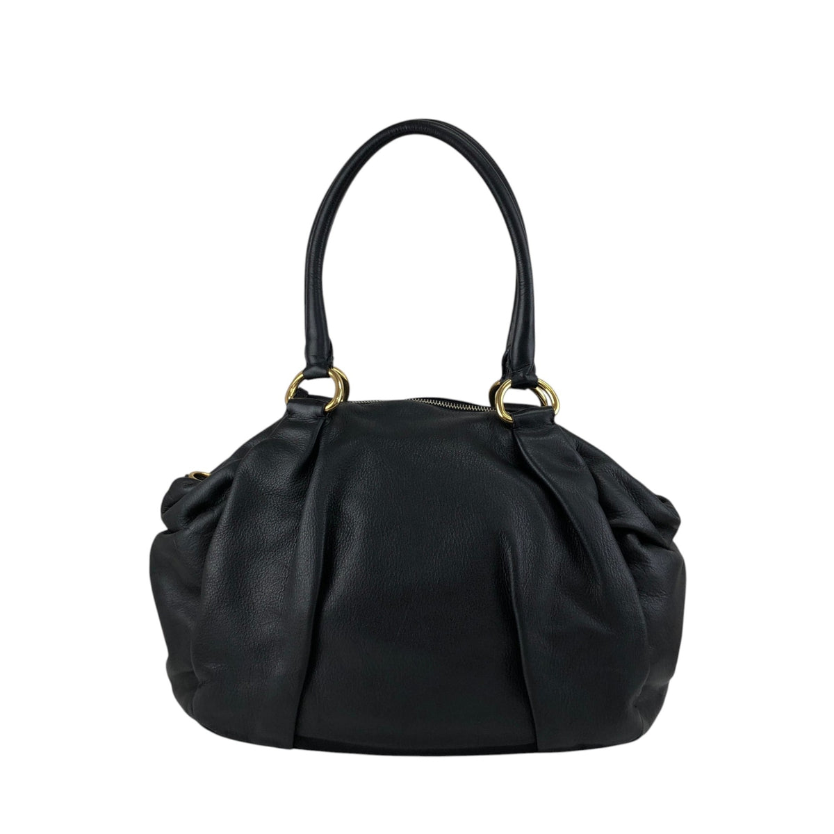 PRADA Logo Two-way Handbag Shoulder bag Black Vintage b3cs48