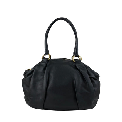 PRADA Logo Two-way Handbag Shoulder bag Black Vintage b3cs48