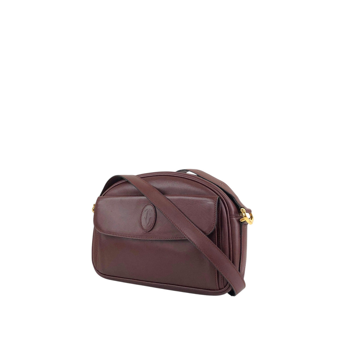 Cartier Logo Shoulder bag Bordeaux Vintage vfnedy