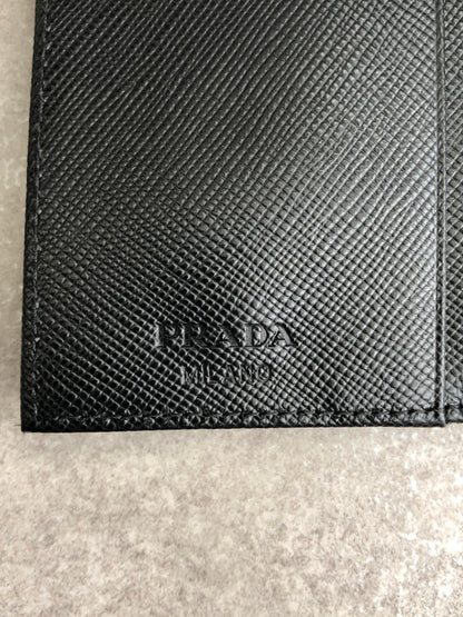 PRADA Tessuto Triangle Logo Key Case Black M222 Vintage i6mts6