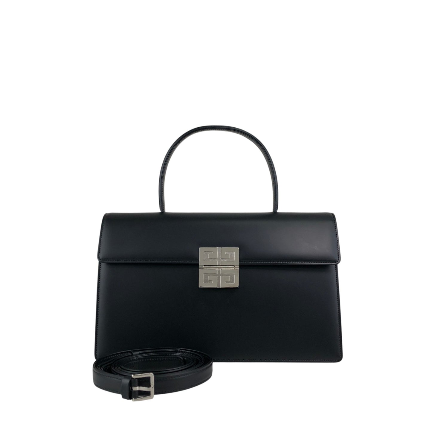 GIVENCHY Logo Two-way Handbag Shoulder bag Black Vintage 6rr85x