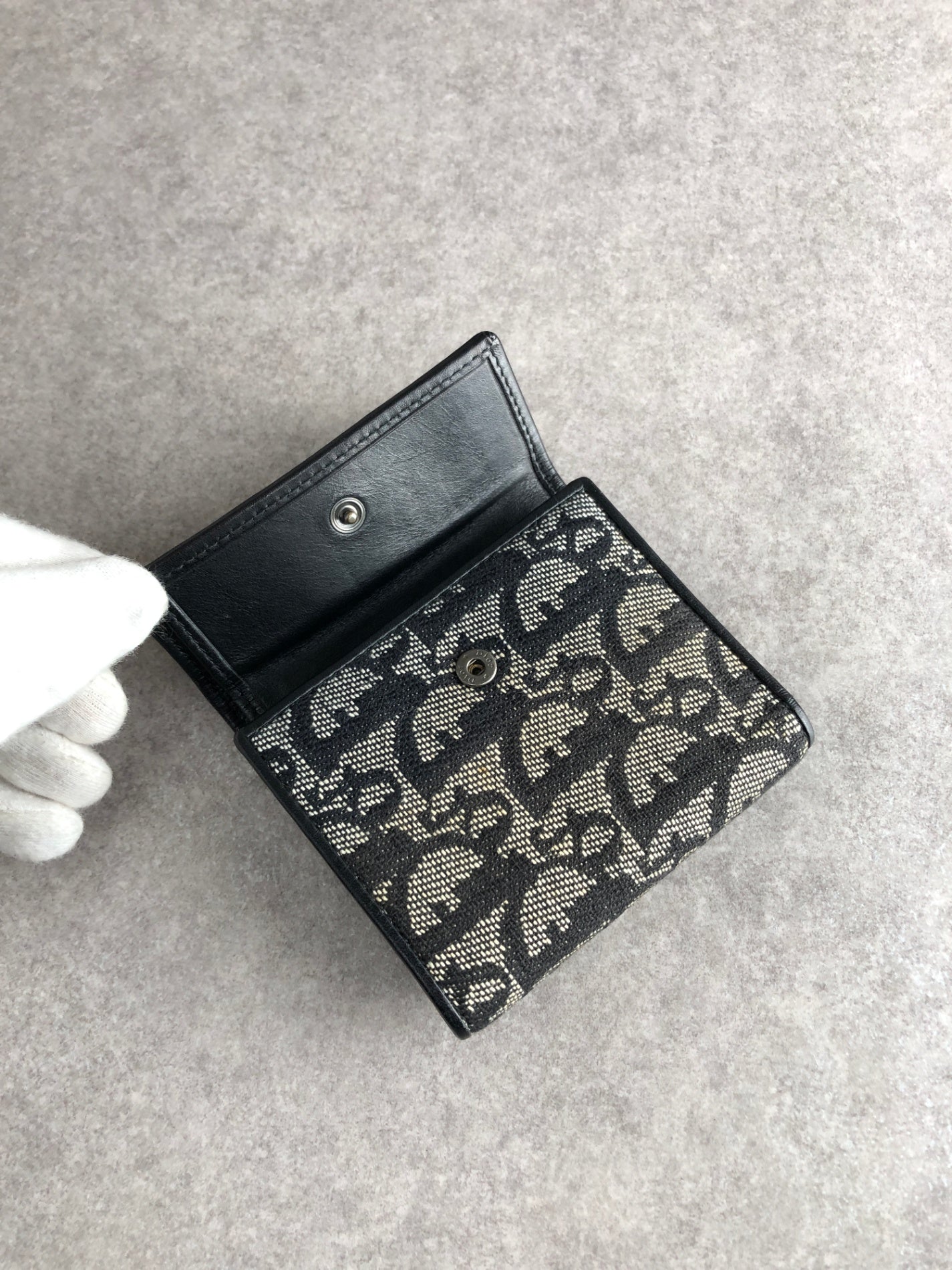 良品✨Christian Dior Trotter Bifold Wallet OTHER) 1990'S CHRISTIAN DIOR TROTTER PATTERN BIFOLD WALLET WITH