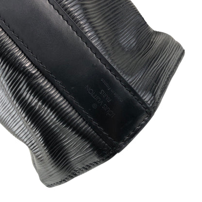 LOUIS VUITTON Epi Drawstring Shoulder bag Black Vintage v8epcv