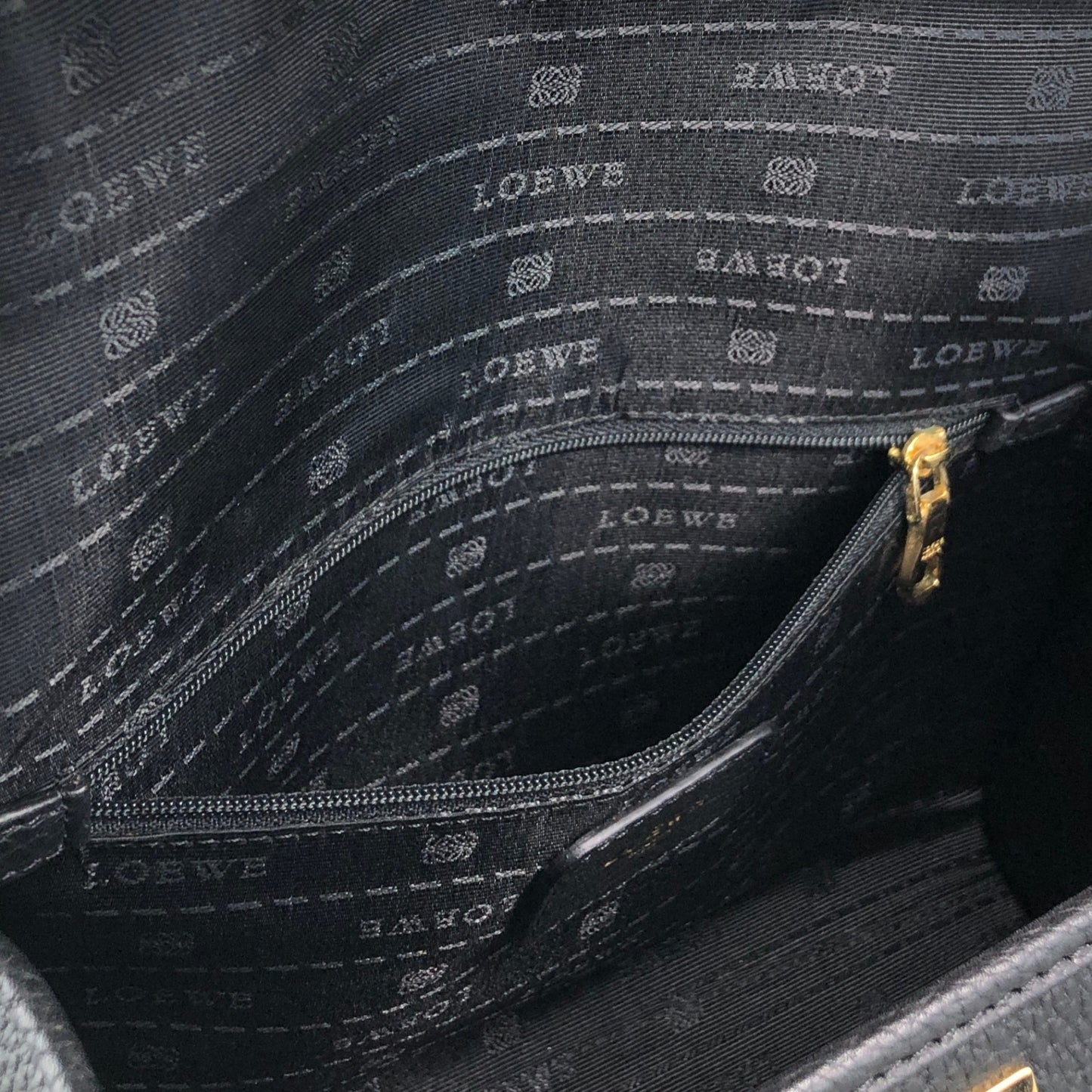 LOEWE Anagram Turn Lock Two-way Small Boston bag Shoulder bag Black Vintage v54wyi