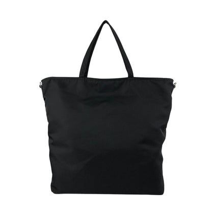 PRADA Tessuto Triangle Logo Two-way Handbag Shoulder bag Black Vintage 3syb38