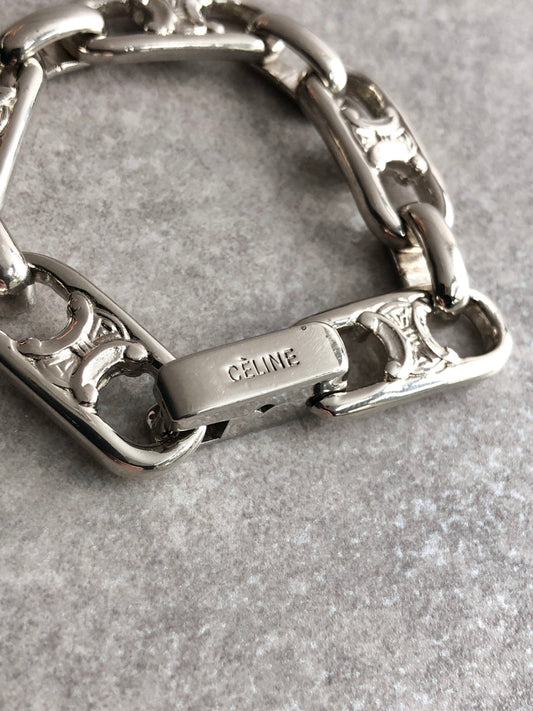 CELINE Triomphe Bracelet Silver Vintage ckacma
