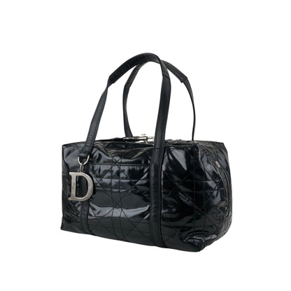 Christian Dior D Motif Small Boston bag Handbag Black Vintage pi6nvd