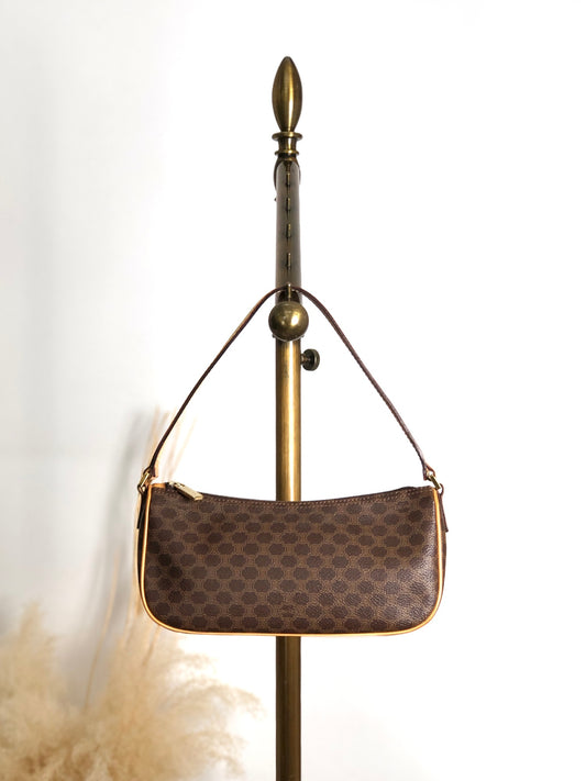 CELINE Macadam Small Shoulder bag Brown Vintage 7jkz7v