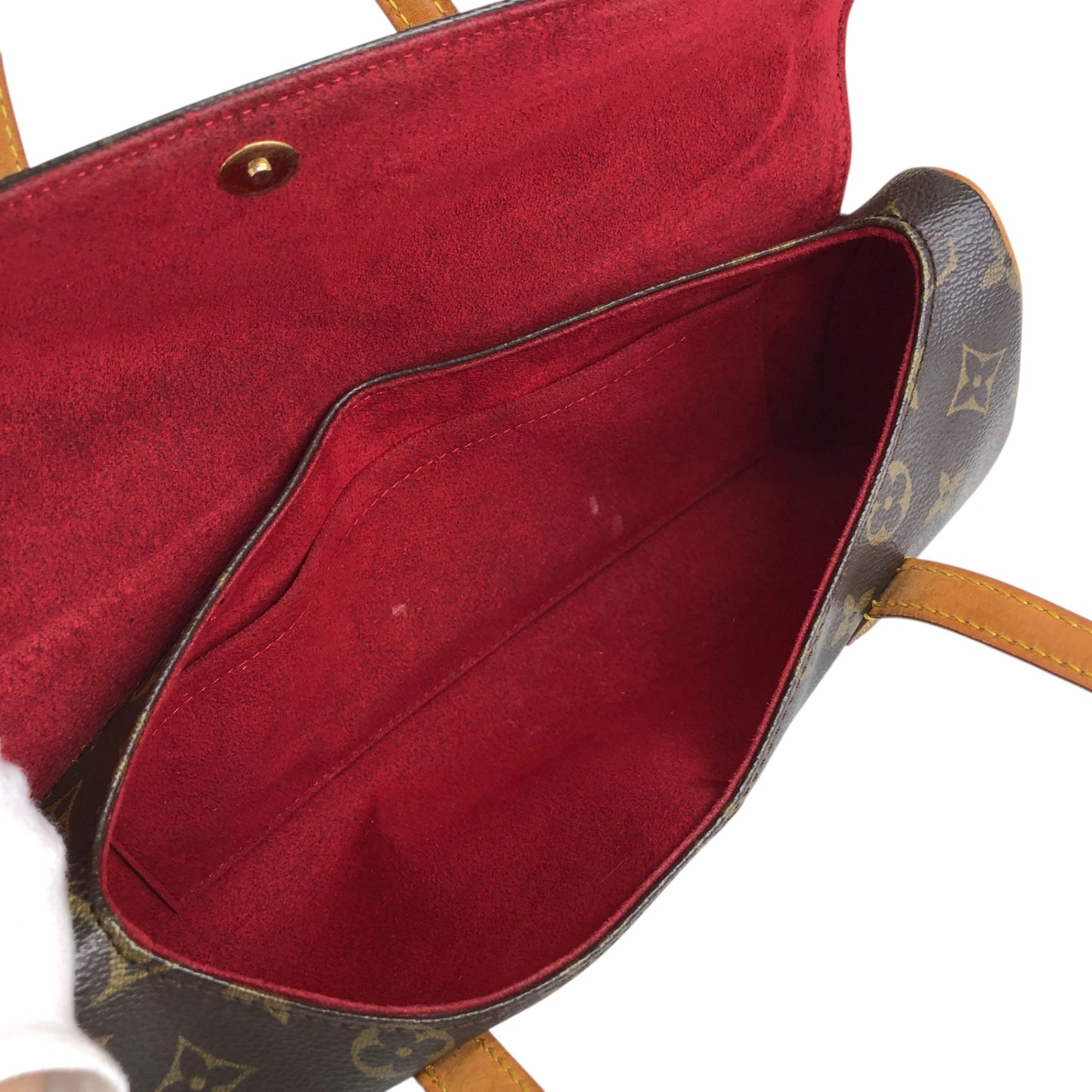 LOUIS VUITTON Monogram Handbag Brown Vintage kjp7uf