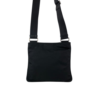 PRADA Tessuto Triangle Logo Shoulder bag Black Vintage ifhbwp