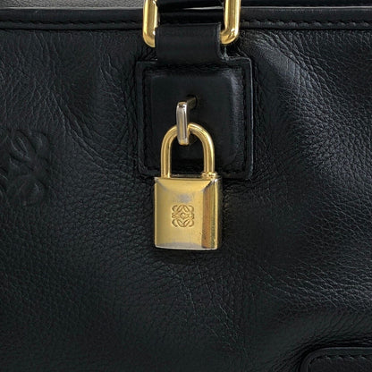 LOEWE Amazona28 Anagram Handbag Boston bag Black Vintage 4ve2yy