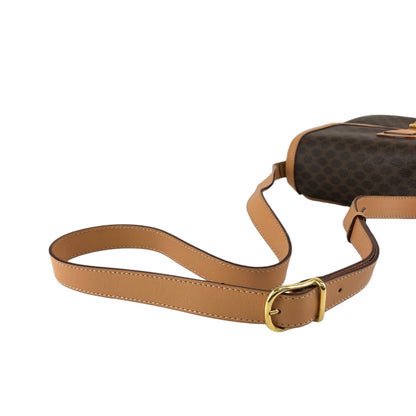 CELINE Macadam Blason Shoulder bag Brown Vintage cwx3rn