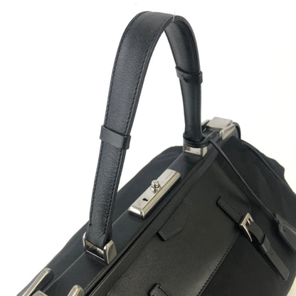 PRADA Triangle Logo Nylon Leather Boston bag Doctors bag Black Vintage cwki7t