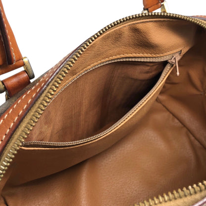 CELINE Macadam Blason Two-way Small Boston bag Shoulder bag Brown Vintage raubfw
