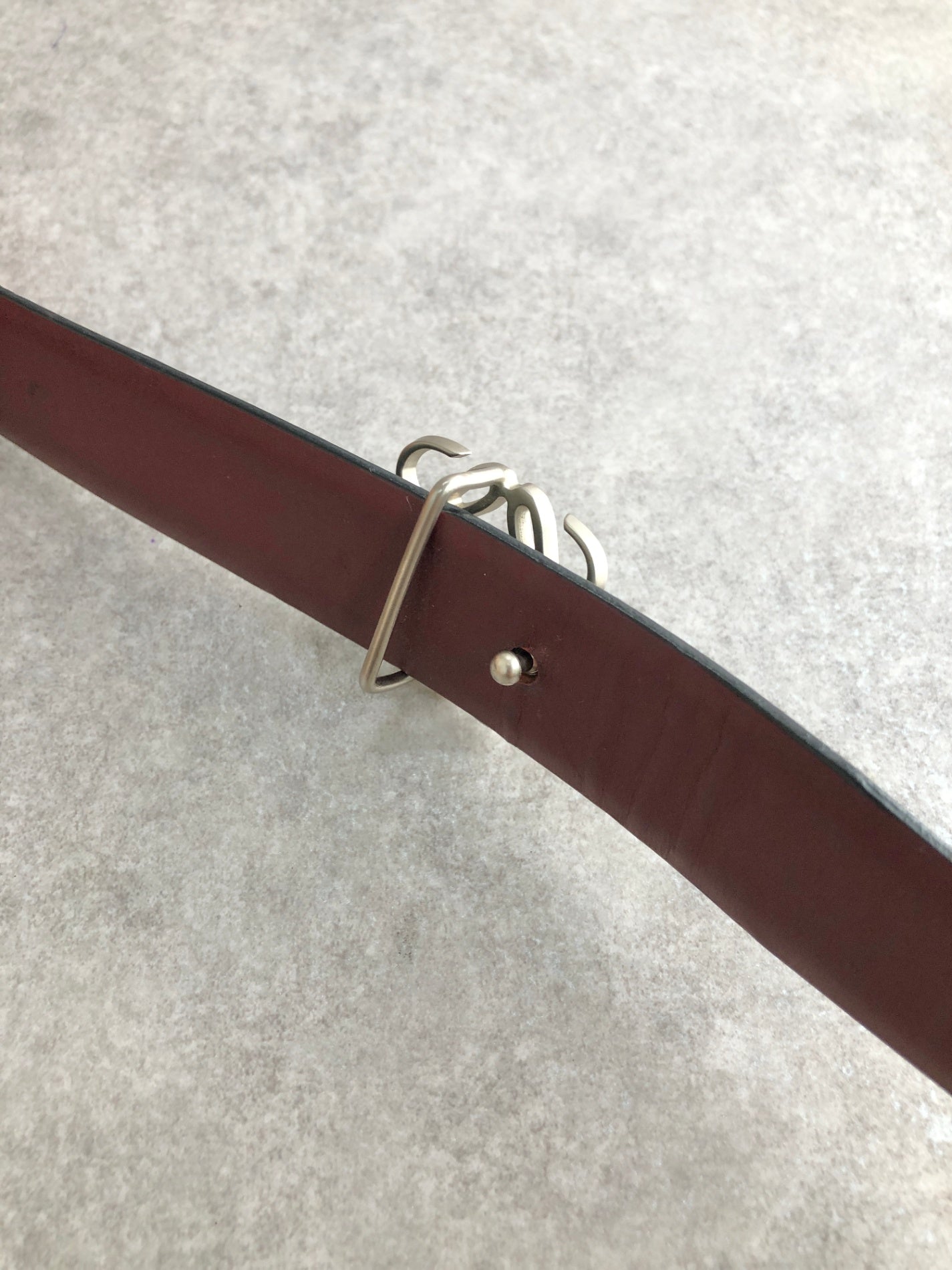 LOEWE Anagram Belt Black×Burgundy Vintage nfn2n8