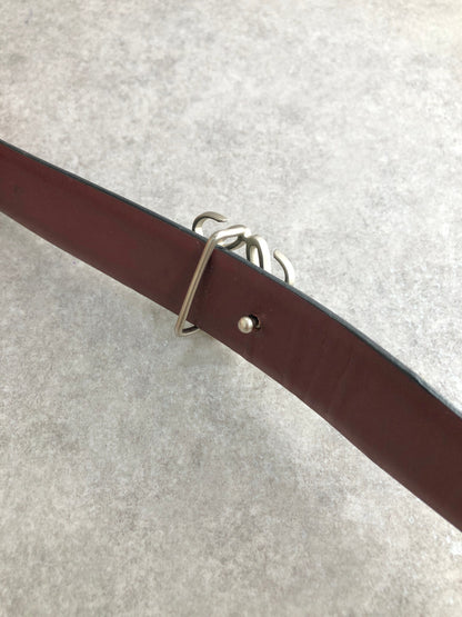 LOEWE Anagram Belt Black×Burgundy Vintage nfn2n8
