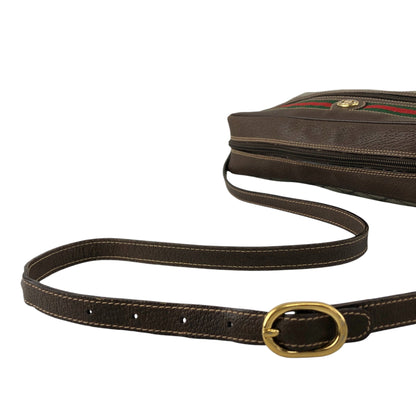 GUCCI GG Pattern Sherry Line Shoulder bag Brown Vintage ggwuxk