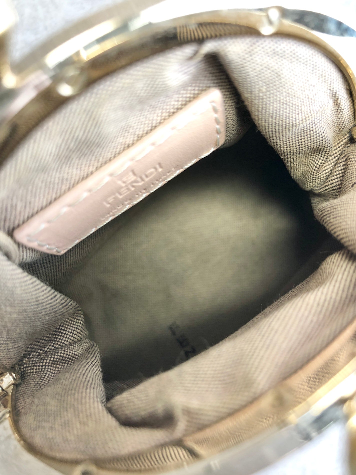 FENDI Zucca Logo Metal Clasp Coin Purse Brown Vintage vawx3g