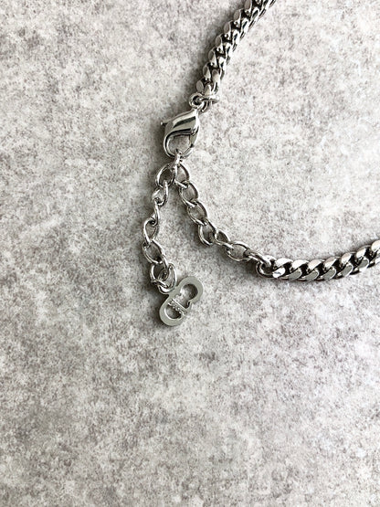 Christian Dior 標誌手鐲銀色復古 vpwajr