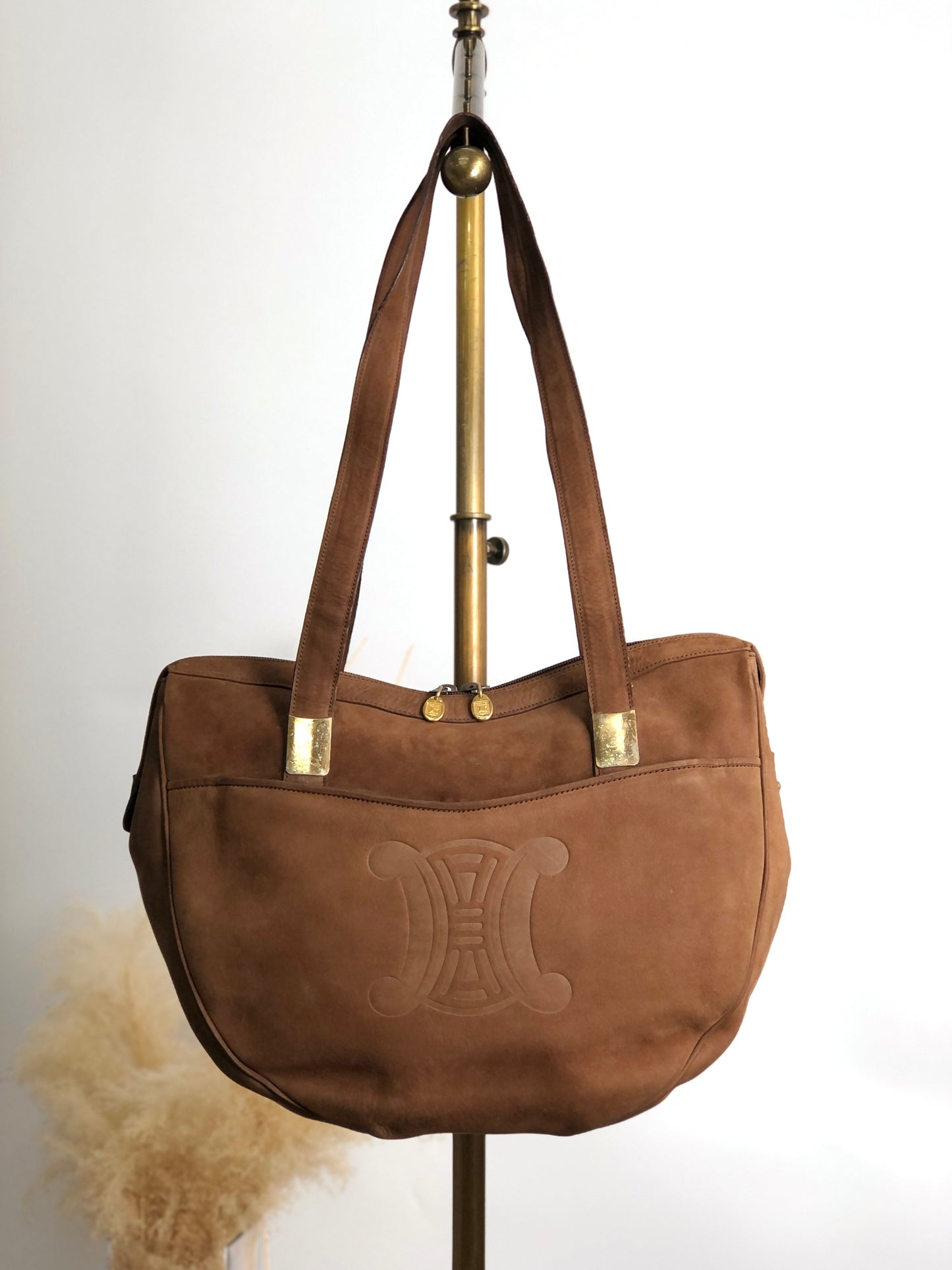 CELINE Blason Totebag Brown Vintage ntekc4