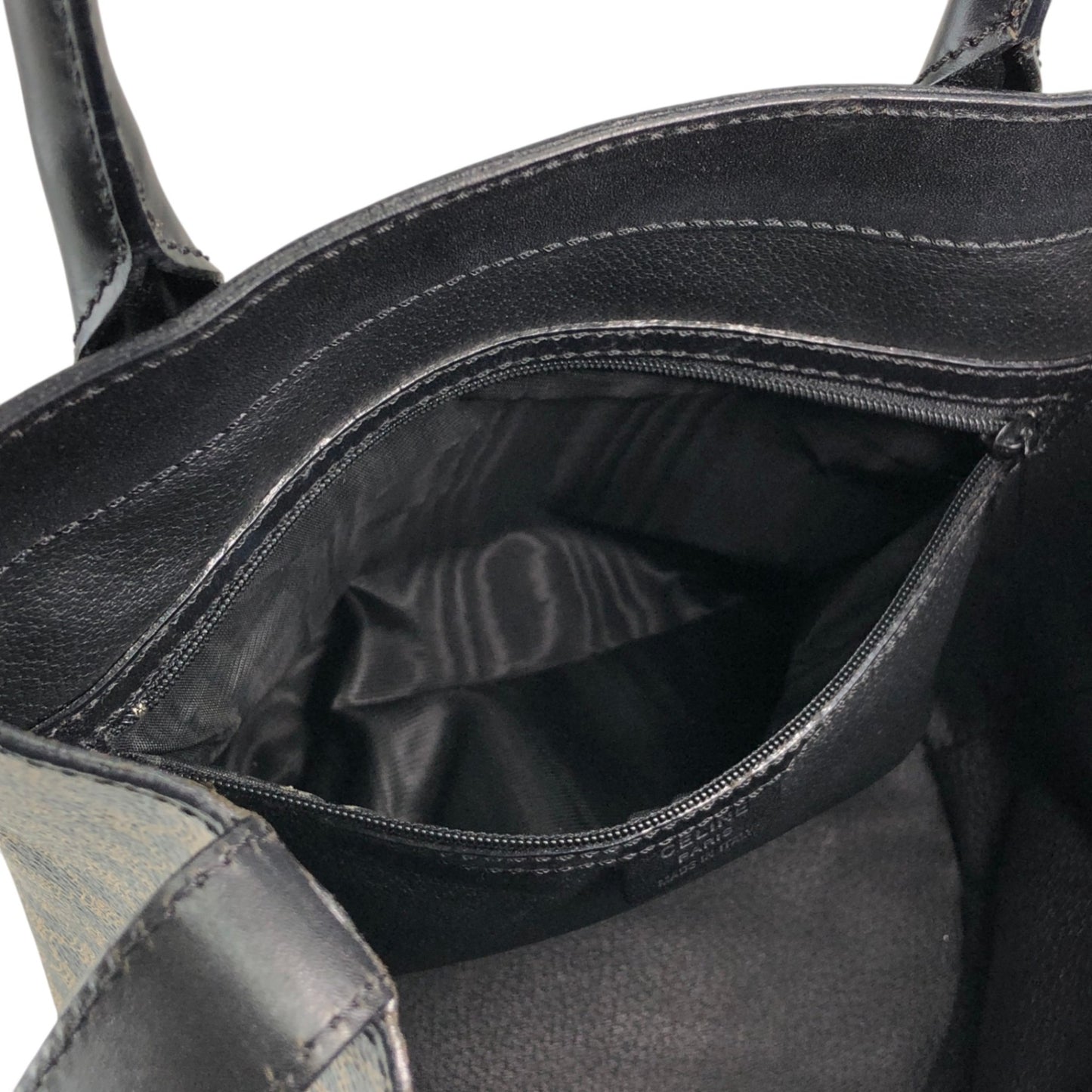 CELINE Macadam Blason Handbag Totebag Black Vintage ypkjyr