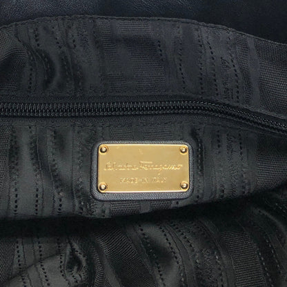 Salvatore Ferragamo Vala Ribbon Shoulder bag Black Vintage xwnsuw