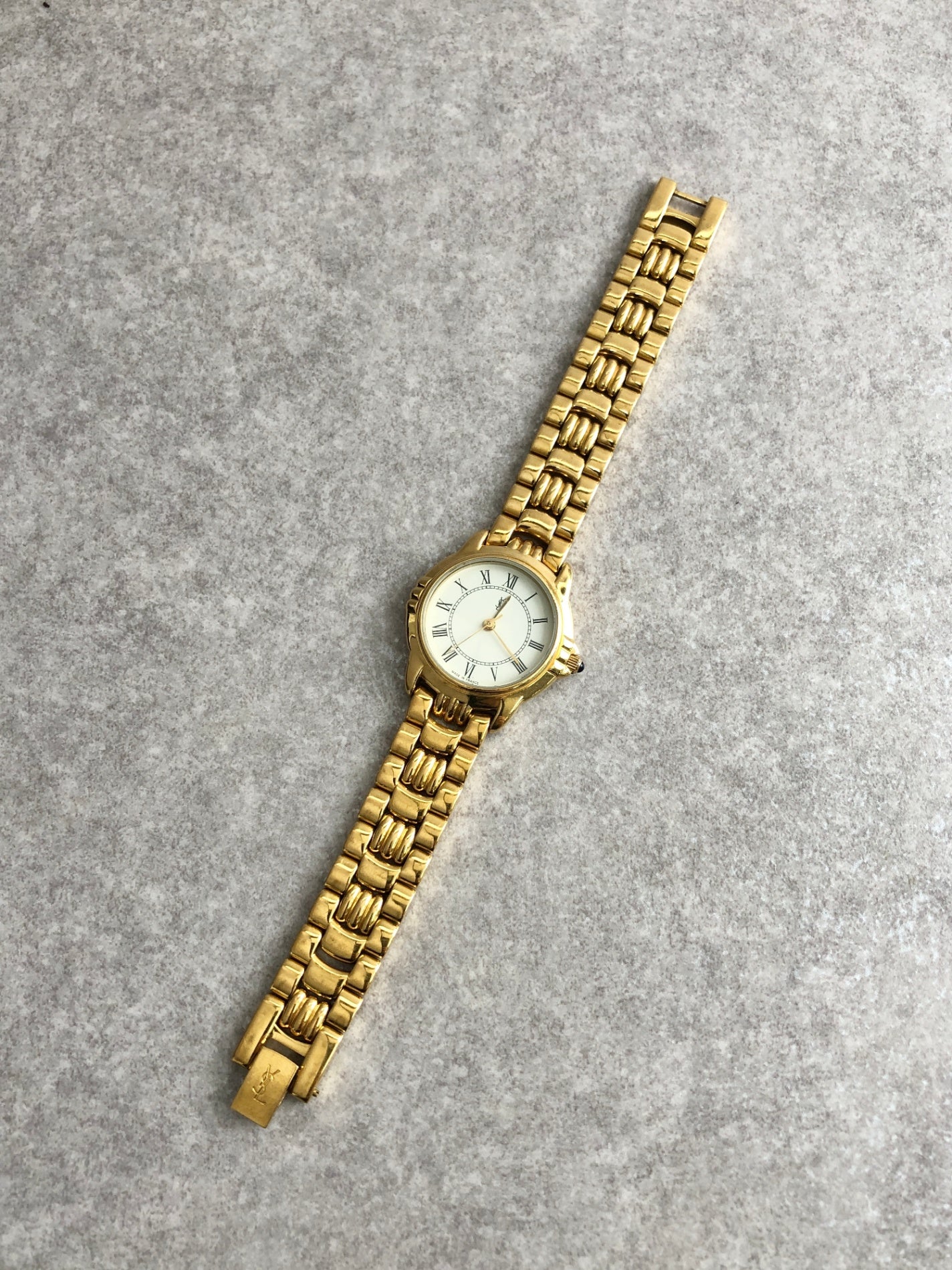 Yves Saint Laurent Quartz Watch Gold 601948 Vintage vfcdc4