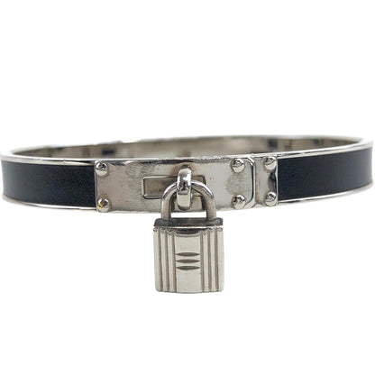 HERMES Padlock Bangle Silver Vintage pthusd