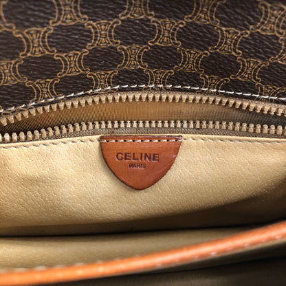 CELINE Macadam Blason Shoulder bag Brown Vintage ytvnjg