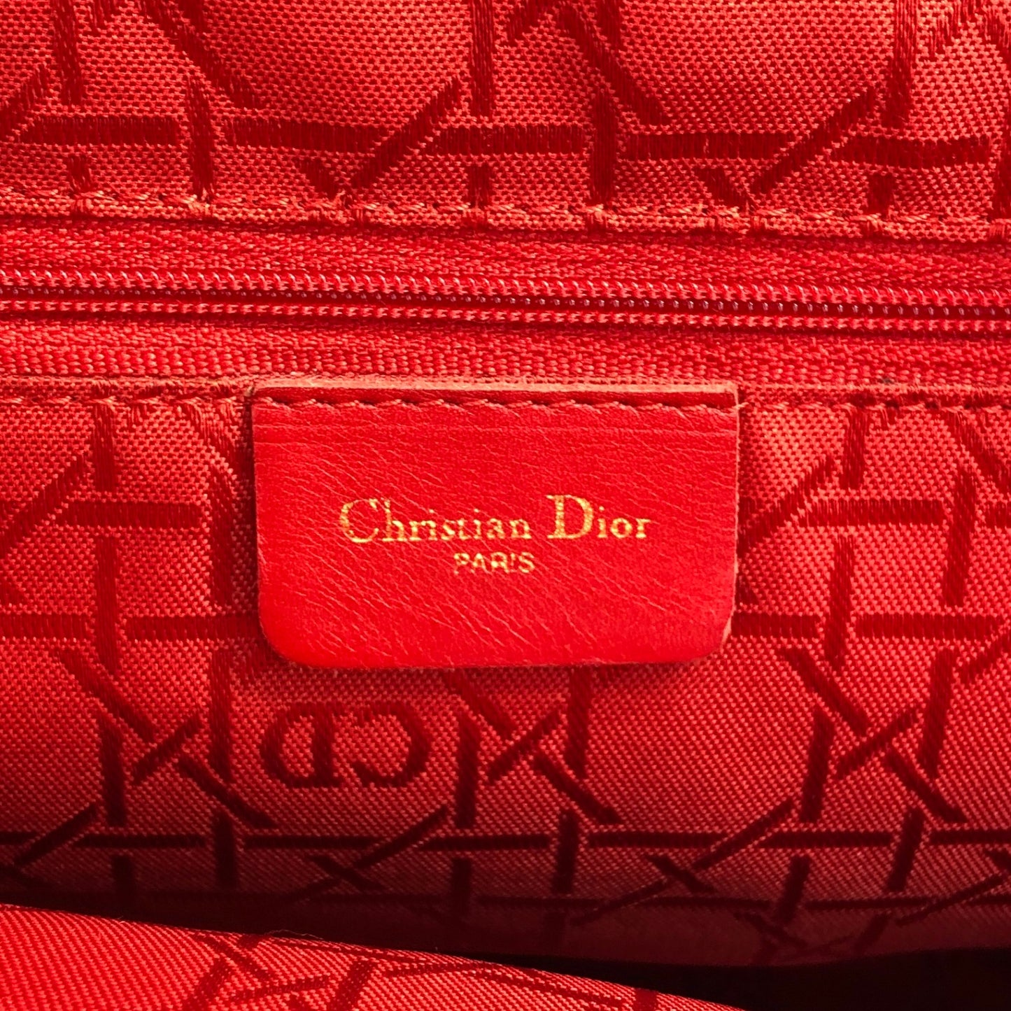 Christian Dior Cannage Logo Charm Handbag Boston bag Black Vintage t3p5um