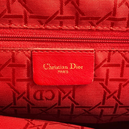 Christian Dior Cannage Logo Charm Handbag Boston bag Black Vintage t3p5um