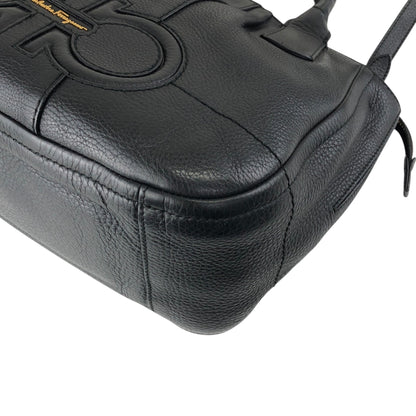 Salvatore Ferragamo Logo Embossed Two-way Handbag Shoulder bag Black Vintage 6dd4sj