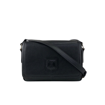 CELINE Blason Shoulder bag Black Vintage ted3ve