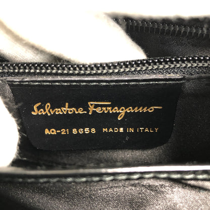 Salvatore Ferragamo Gancini Two-way Handbag Shoulder bag Black Vintage hybrtc