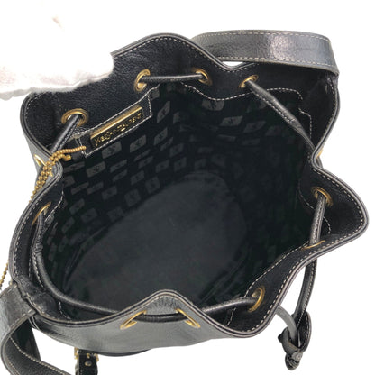 Yves Saint Laurent YSL Logo Drawstring Shoulder bag Black Vintage 3jig7u