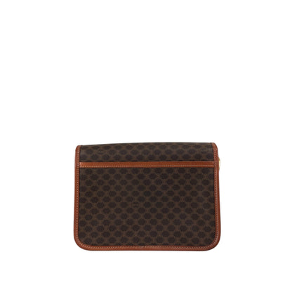 CELINE Macadam Gancini Shoulder bag Brown Vintage dkdrvy