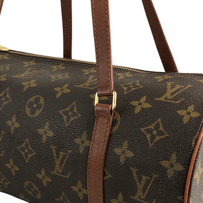 LOUIS VUITTON Monogram Handbag Pouch Brown Vintage 537a4y
