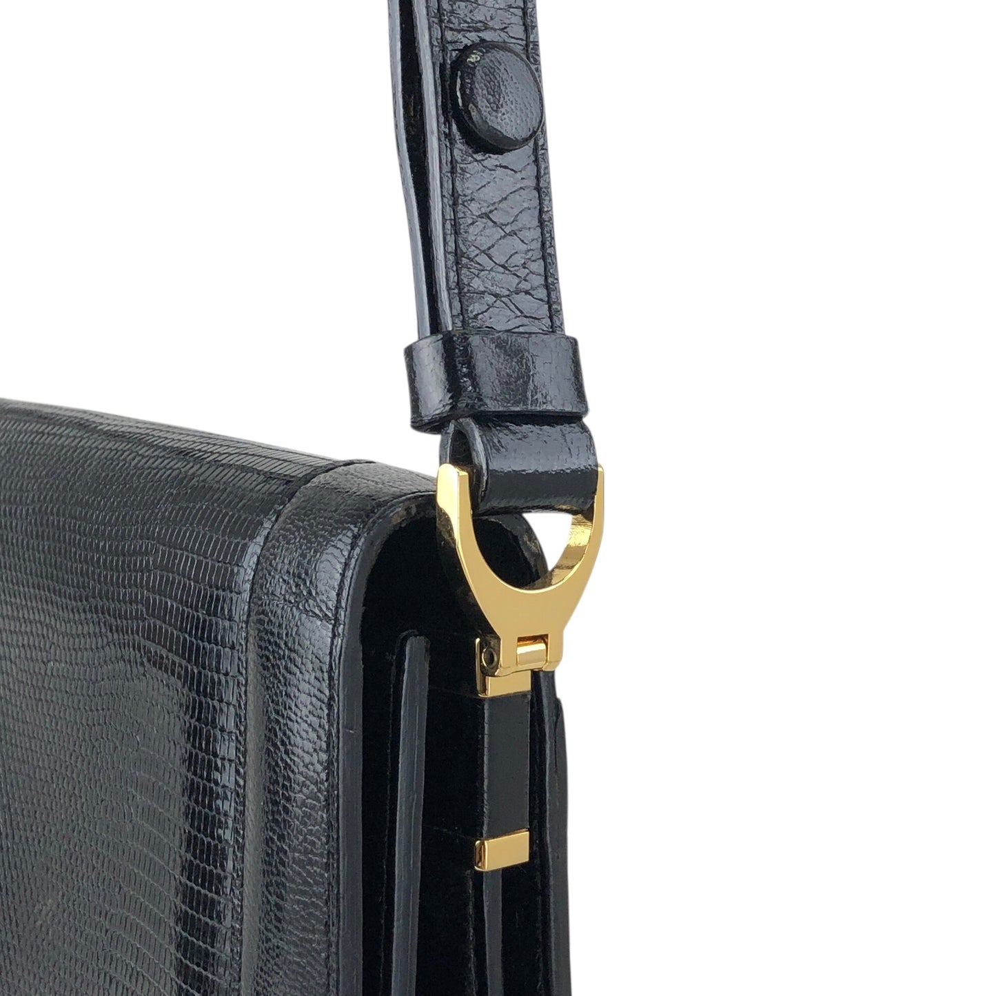 Yves Saint Laurent YSL Logo Shoulder bag Black Vintage m3beni