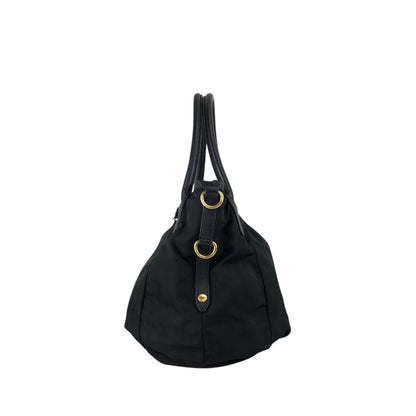 PRADA Tessuto Triangle Logo Two-way Handbag Shoulder bag Black Vintage jwasar