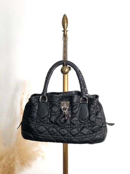 Christian Dior Charm Handbag Black Vintage ks7pis