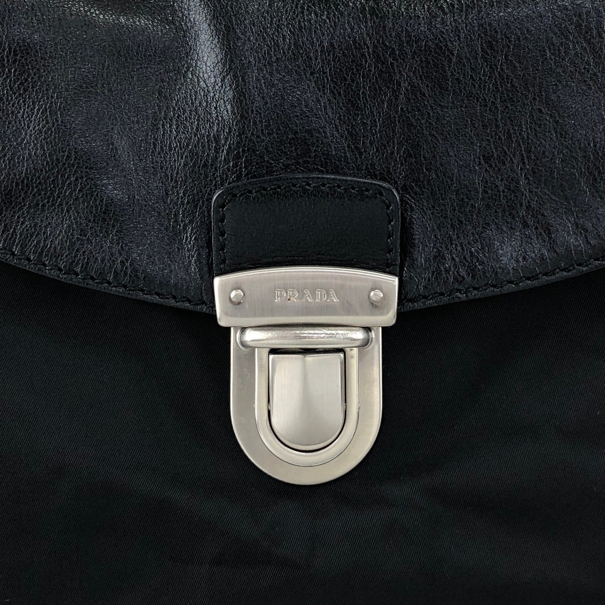 PRADA Push lock Shoulder bag Black Vintage vyves6