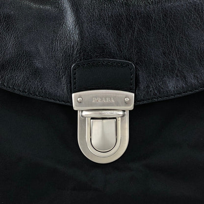 PRADA Push lock Shoulder bag Black Vintage vyves6
