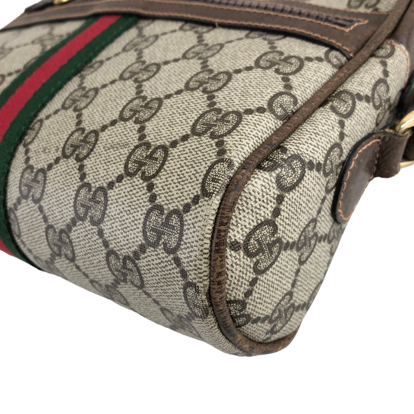 GUCCI GG Pattern Sherry Line Shoulder bag Beige Vintage 42gtg3