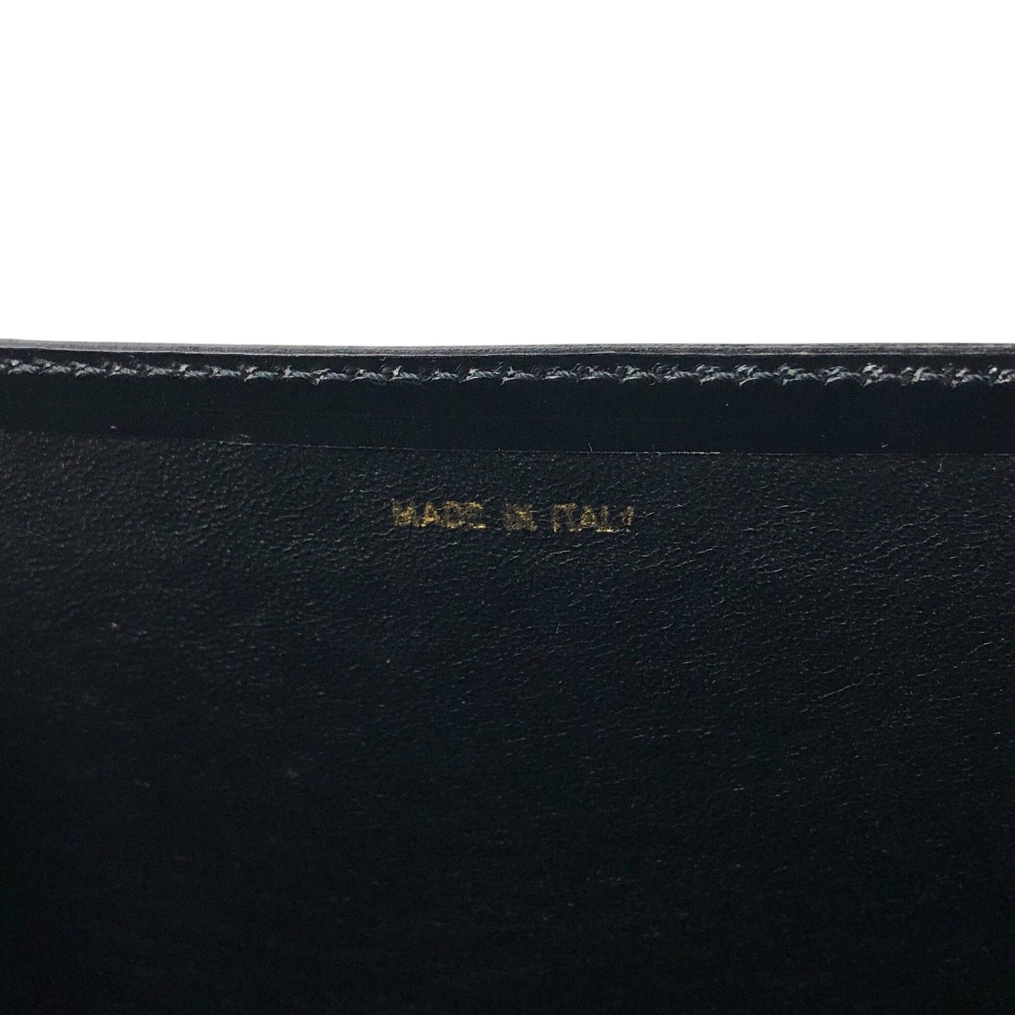 CELINE Horse Bit Double Flap Handbag Black Vintage hu6ksh