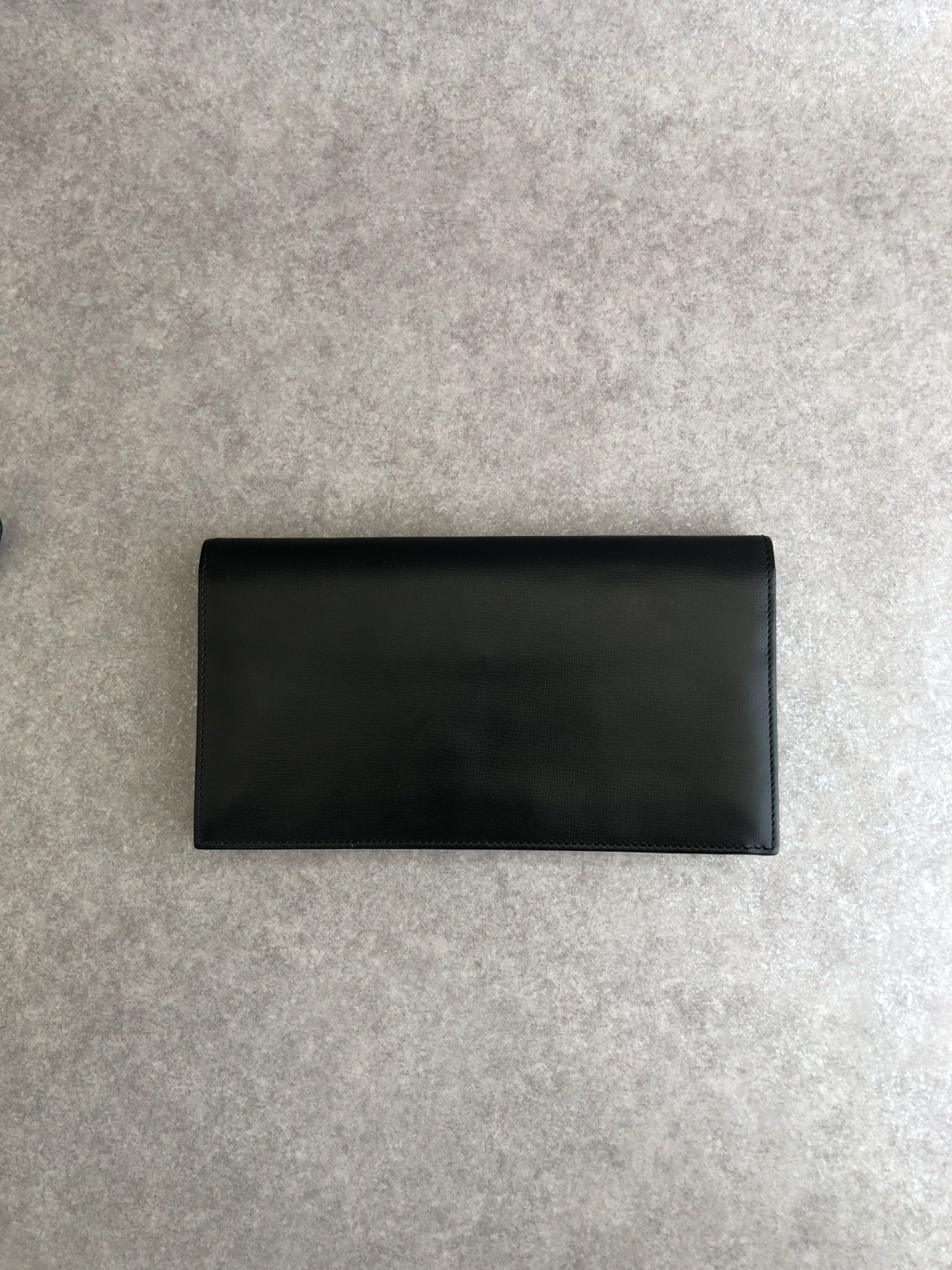 LOEWE Logo Embossed Shoulder Wallet Black Vintage yhs4zc