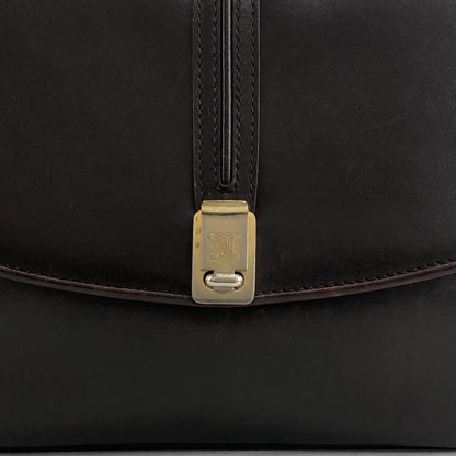CELINE Logo Shoulder bag Brown Vintage wj4pws