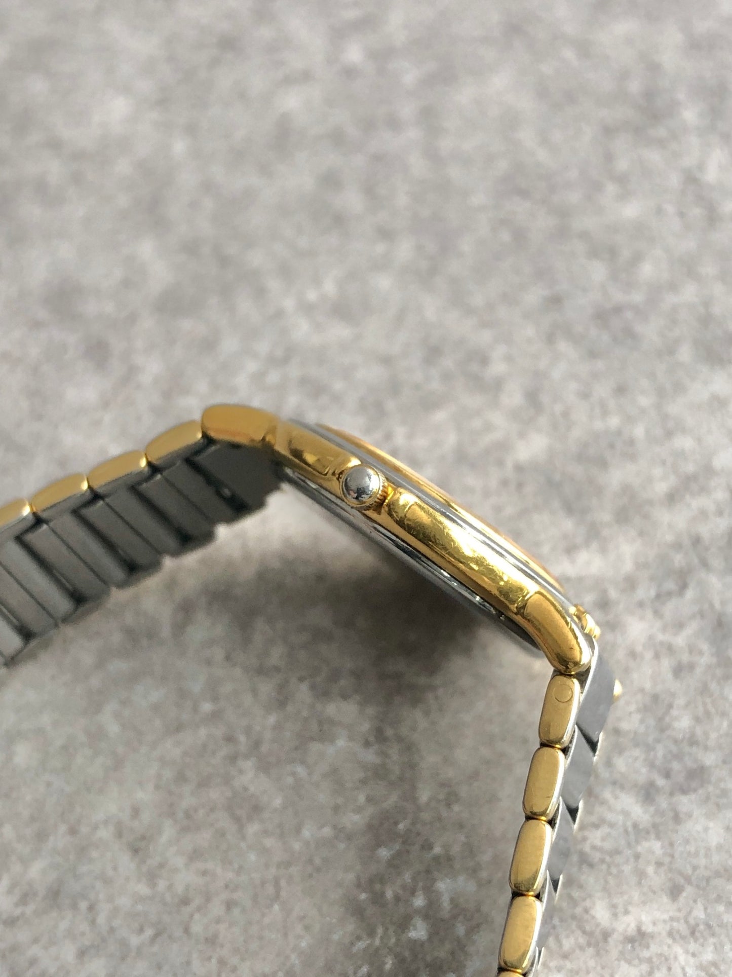 Yves Saint Laurent YSL Logo Watch Gold×Silver Vintage rurspi